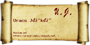 Uracs Jákó névjegykártya